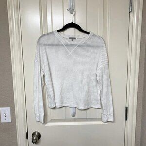 Charlotte Russe Cropped Waffle Knit Long Sleeve